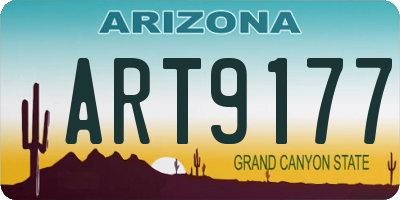 AZ license plate ART9177
