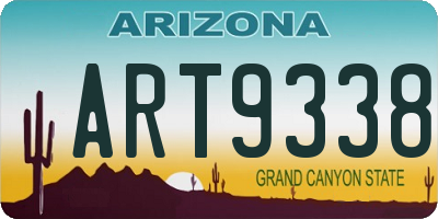 AZ license plate ART9338