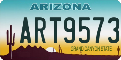 AZ license plate ART9573