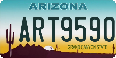AZ license plate ART9590