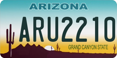 AZ license plate ARU2210