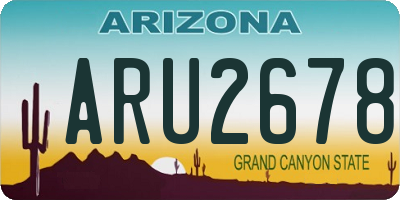 AZ license plate ARU2678