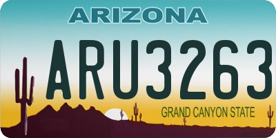 AZ license plate ARU3263