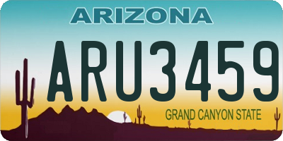 AZ license plate ARU3459