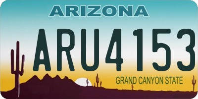 AZ license plate ARU4153