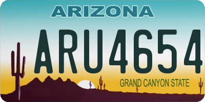 AZ license plate ARU4654