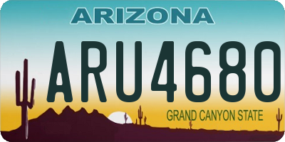 AZ license plate ARU4680