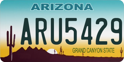 AZ license plate ARU5429