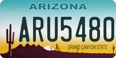 AZ license plate ARU5480