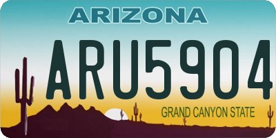 AZ license plate ARU5904