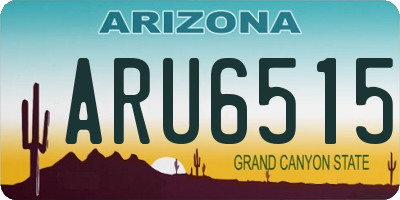 AZ license plate ARU6515
