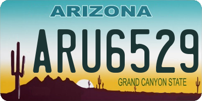 AZ license plate ARU6529