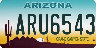 AZ license plate ARU6543