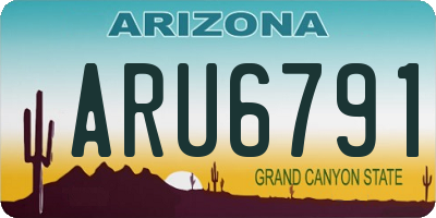 AZ license plate ARU6791