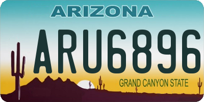 AZ license plate ARU6896