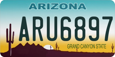 AZ license plate ARU6897