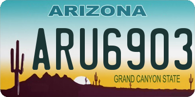 AZ license plate ARU6903