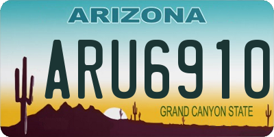 AZ license plate ARU6910