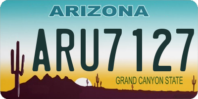 AZ license plate ARU7127