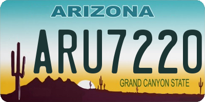 AZ license plate ARU7220