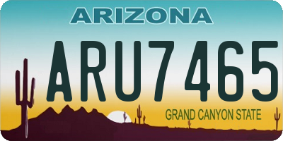 AZ license plate ARU7465
