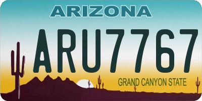 AZ license plate ARU7767