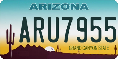 AZ license plate ARU7955
