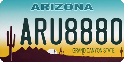 AZ license plate ARU8880