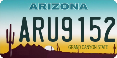 AZ license plate ARU9152