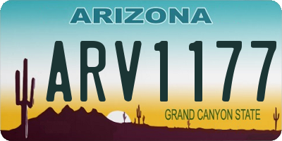 AZ license plate ARV1177