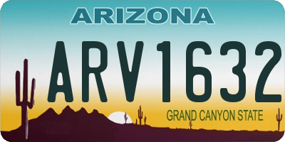 AZ license plate ARV1632