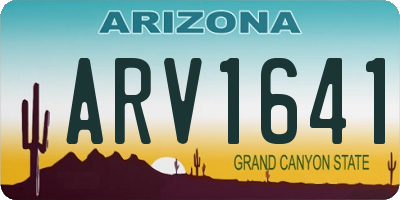 AZ license plate ARV1641