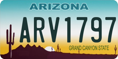 AZ license plate ARV1797