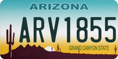 AZ license plate ARV1855