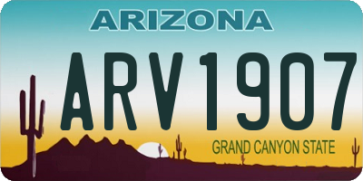 AZ license plate ARV1907