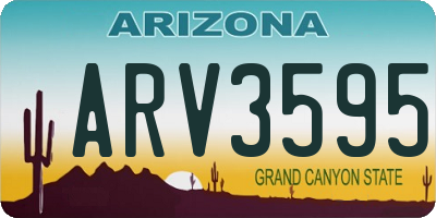 AZ license plate ARV3595