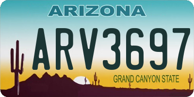 AZ license plate ARV3697