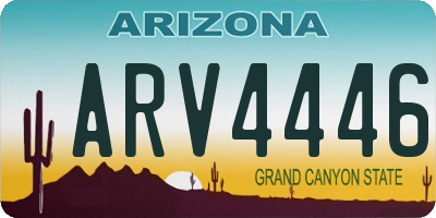 AZ license plate ARV4446