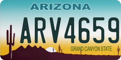 AZ license plate ARV4659