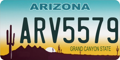 AZ license plate ARV5579