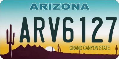 AZ license plate ARV6127