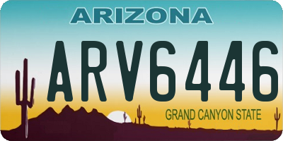 AZ license plate ARV6446