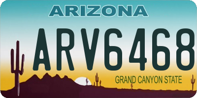 AZ license plate ARV6468