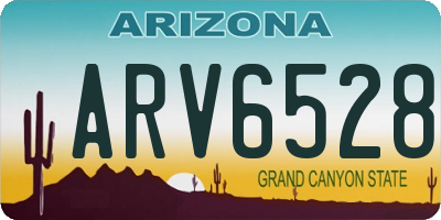 AZ license plate ARV6528
