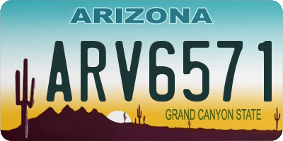 AZ license plate ARV6571