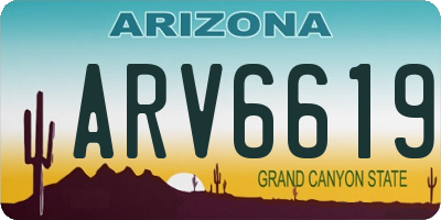 AZ license plate ARV6619