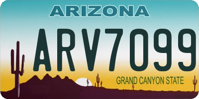 AZ license plate ARV7099