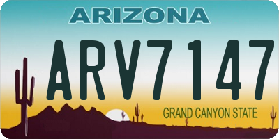 AZ license plate ARV7147