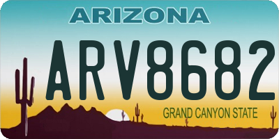 AZ license plate ARV8682
