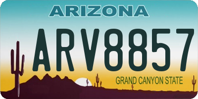AZ license plate ARV8857